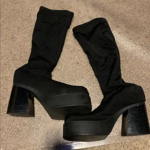 Vintage GoGo black sock boots
